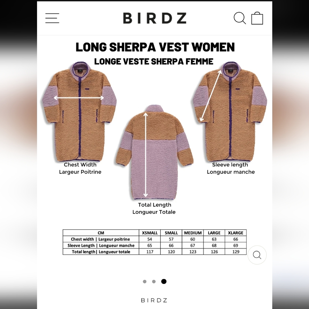 Birdz 🇨🇦 Long Sherpa Jacket Sz. L Women